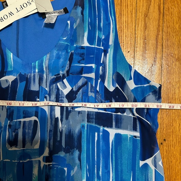 Soft Works Blue Sleeveless Lightweight Midi Lightweight DressSz XL NWT - Picture 7 of 10